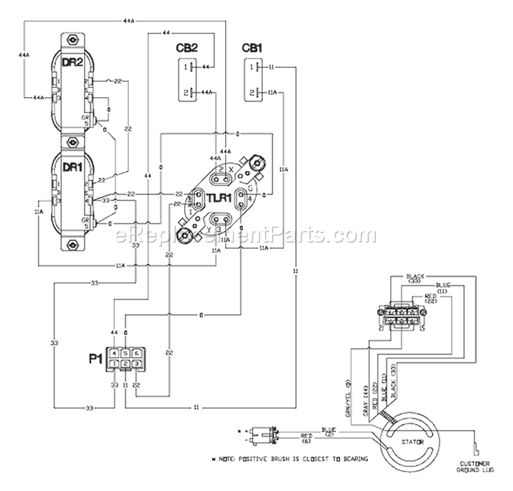 Page F Diagram and Parts List for 030214-0  Briggs and Stratton Generator